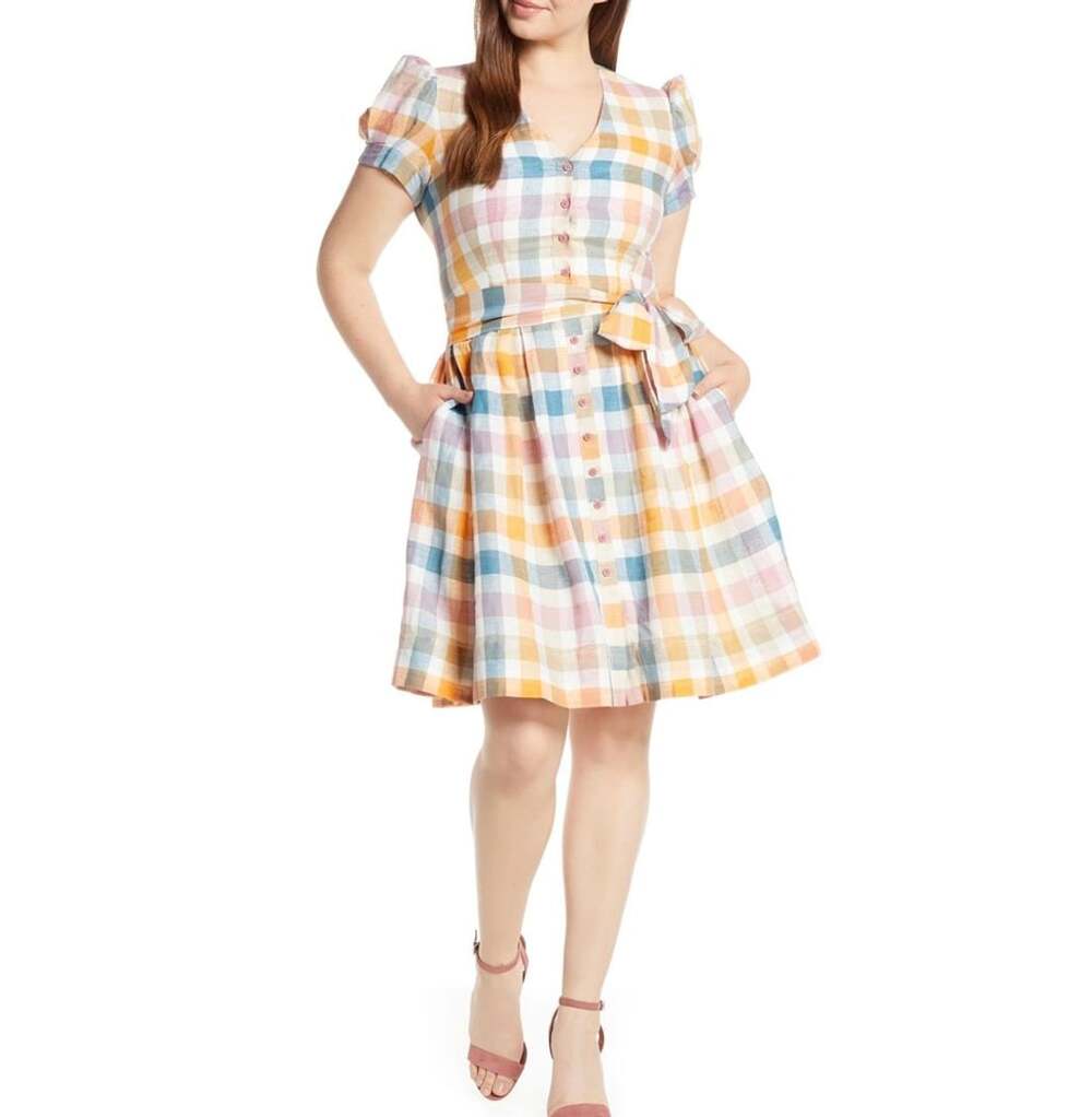 Gal Meets Glam Anthropologie Poppy Plaid Dress 10